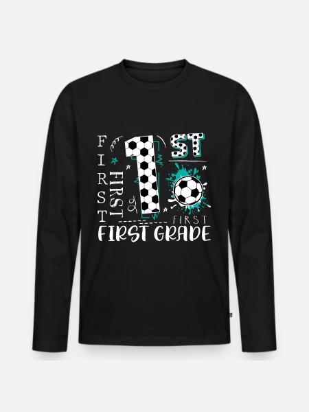 1st class football - Men's Premium Organic Long Sleeve Shirt - black