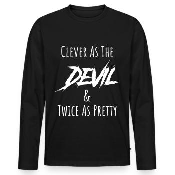 Goth Lolita intelligent comme le diable et deux fois plus - T-shirt manches longues Premium bio Homme - noir - Devant - Nico (187cm)