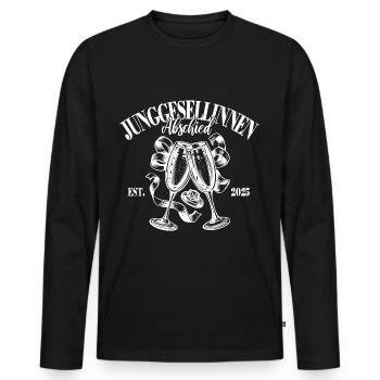 JGA Junggesellinnen Abschied - Name eintragen - Männer Premium Bio Langarmshirt - Schwarz - Vorne - Nico (187cm)