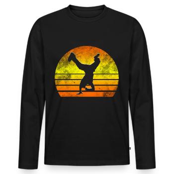 Breakdancing Breakdance Tanzen - Männer Premium Bio Langarmshirt - Schwarz - Vorne - Nico (187cm)