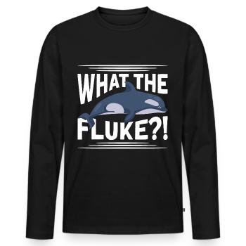 Whale Watching Whale Watching Whale Orca Blue Whale - Men's Premium Organic Long Sleeve Shirt - black - Front - Nico (187cm)