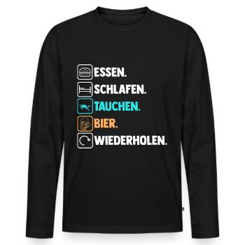 Schullehrerin Lehrerin - Männer Premium Bio Langarmshirt - Schwarz - Vorne - Nico (187cm)