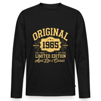 Original 1965 - 60e anniversaire Édition classique - T-shirt manches longues Premium bio Homme - noir - Devant - Nico (187cm)