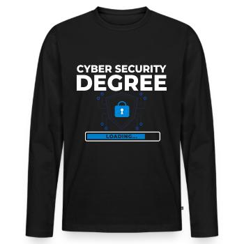 Cyber Security Information Computer Sicherheit - Männer Premium Bio Langarmshirt - Schwarz - Vorne - Nico (187cm)