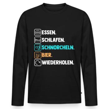 Schullehrerin Lehrerin - Männer Premium Bio Langarmshirt - Schwarz - Vorne - Nico (187cm)