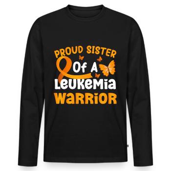 Leukemia Awareness Month Leukemia Survivor - Men's Premium Organic Long Sleeve Shirt - black - Front - Nico (187cm)