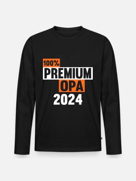 Werdender Opa 2031 - Männer Premium Bio Langarmshirt - Schwarz