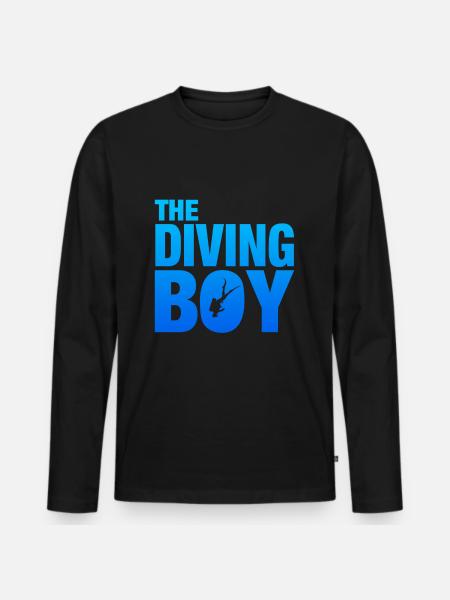 Diving, Tauchen - Männer Premium Bio Langarmshirt - Schwarz