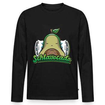 Schlavocado Avocado - Männer Premium Bio Langarmshirt - Schwarz - Vorne - Nico (187cm)