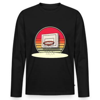Basketball Hoop Basketball - Men's Premium Organic Long Sleeve Shirt - black - Front - Nico (187cm)