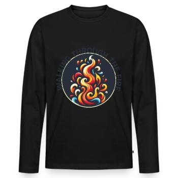 Paroles Mélomanes Auteurs-compositeurs Festival de musique - T-shirt manches longues Premium bio Homme - noir - Devant - Nico (187cm)