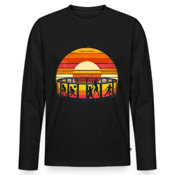 Gaga Ball Gagaball - T-shirt manches longues Premium bio Homme - noir - Devant - Nico (187cm)
