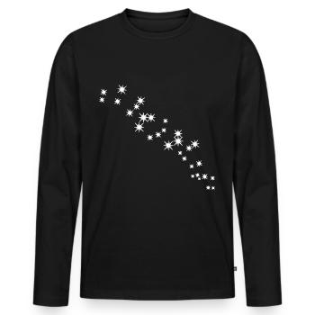 Étoile filante - T-shirt manches longues Premium bio Homme - noir - Devant - Nico (187cm)