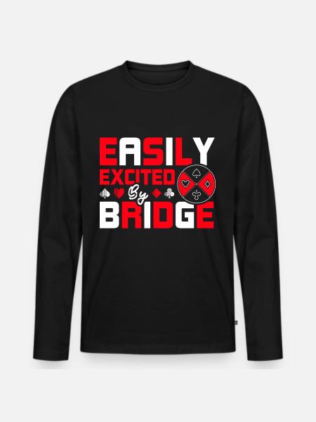 Slightly excited by bridge - Men's Premium Organic Long Sleeve Shirt - black