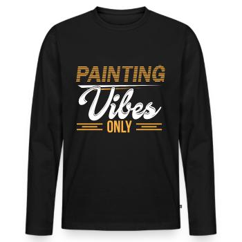 Maler und Lackierer, der Beste und Nervigste Beruf - Männer Premium Bio Langarmshirt - Schwarz - Vorne - Nico (187cm)