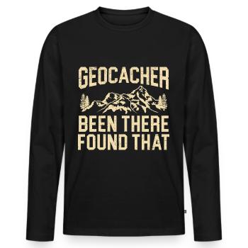 Geocacher Been There Found That Geocaching - Men's Premium Organic Long Sleeve Shirt - black - Front - Nico (187cm)