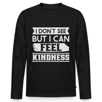 Blindness consciousness Blind by law - Men's Premium Organic Long Sleeve Shirt - black - Front - Nico (187cm)