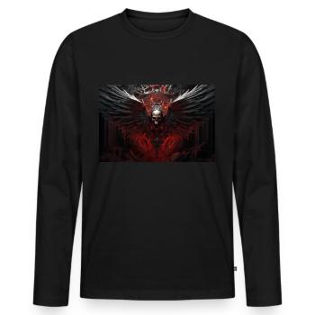 Chaos et destruction - T-shirt manches longues Premium bio Homme - noir - Devant - Nico (187cm)