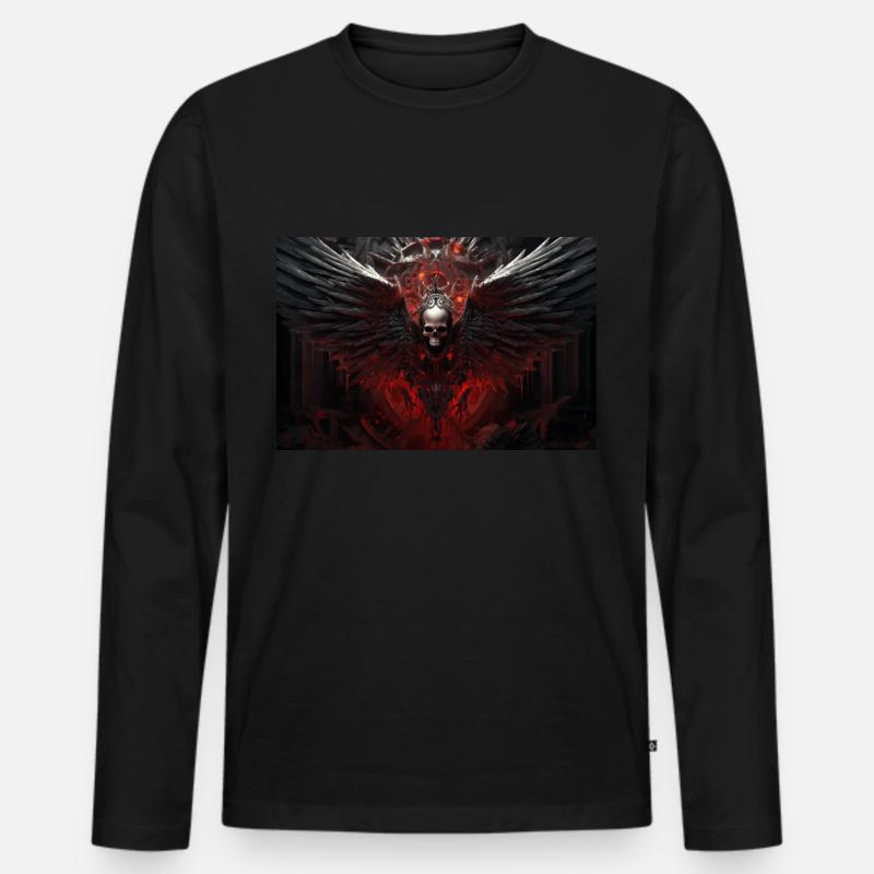 Chaos und Zerstörung - Männer Premium Bio Langarmshirt - Schwarz