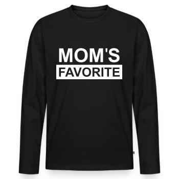 Moms Favorite - Men's Premium Organic Long Sleeve Shirt - black - Front - Nico (187cm)