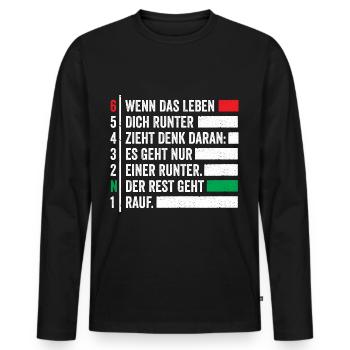 Motorrad Bike - Männer Premium Bio Langarmshirt - Schwarz - Vorne - Nico (187cm)