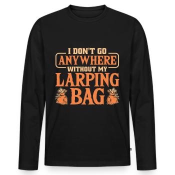 LARP live-action role-playing game - Men's Premium Organic Long Sleeve Shirt - black - Front - Nico (187cm)