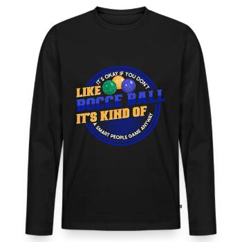 Boccia Spieler Boccia Spiel Boule - Männer Premium Bio Langarmshirt - Schwarz - Vorne - Nico (187cm)
