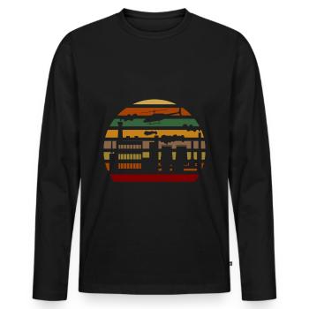 Chernobyl - Men's Premium Organic Long Sleeve Shirt - black - Front - Nico (187cm)