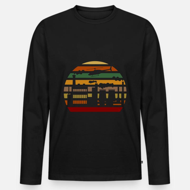 Chernobyl - Männer Premium Bio Langarmshirt - Schwarz