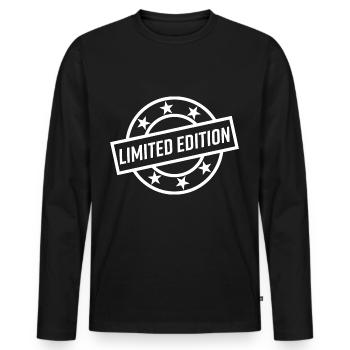Stempel Limited Edition Symbole - Männer Premium Bio Langarmshirt - Schwarz - Vorne - Nico (187cm)