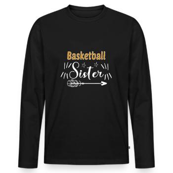 Basketball Sister - Men's Premium Organic Long Sleeve Shirt - black - Front - Nico (187cm)