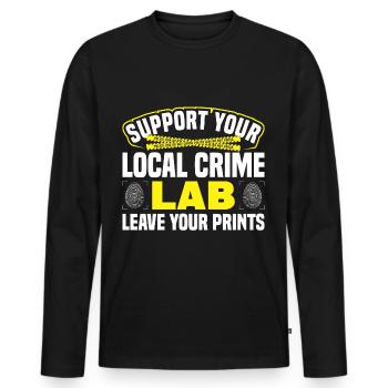 Forensic Scientist Forensic Forensic Science - Men's Premium Organic Long Sleeve Shirt - black - Front - Nico (187cm)