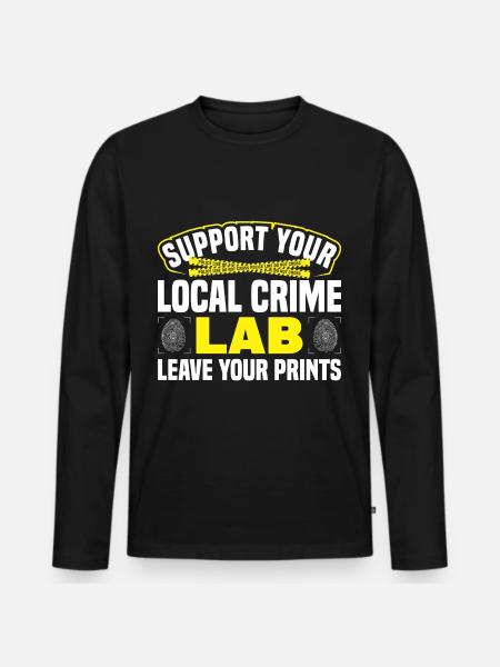 Gerichtsmediziner Forensiker Forensik - Männer Premium Bio Langarmshirt - Schwarz