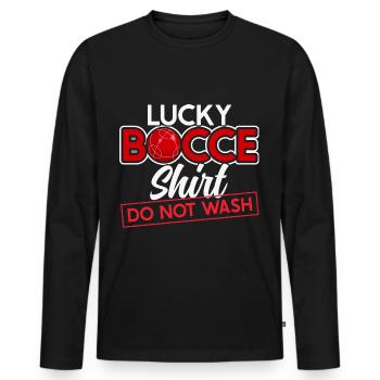 Boccia Spieler Boccia Spiel Boule - Männer Premium Bio Langarmshirt - Schwarz - Vorne - Nico (187cm)