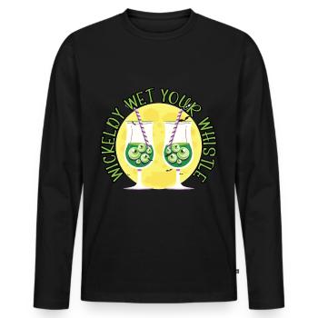 Evil Whistle Barman Halloween - T-shirt manches longues Premium bio Homme - noir - Devant - Nico (187cm)