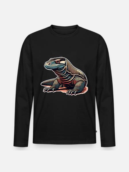 Komodowaran Komodo Dragon - Men's Premium Organic Long Sleeve Shirt - black