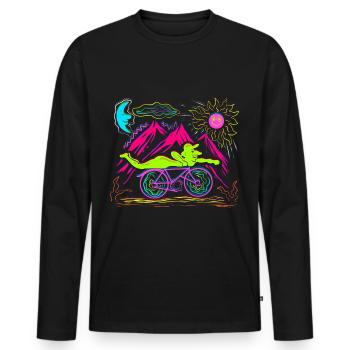 Bicycle Day 1943 LSD Acid Hofmann Trip Halluzinoge - Männer Premium Bio Langarmshirt - Schwarz - Vorne - Nico (187cm)