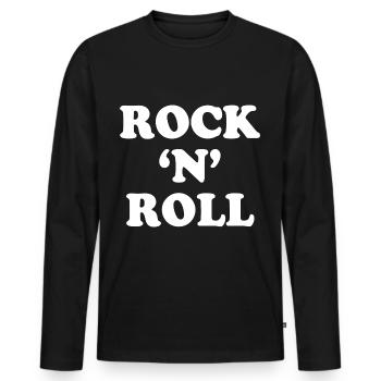 ROCK N ROLL Rock and Roll Rocker - T-shirt manches longues Premium bio Homme - noir - Devant - Nico (187cm)