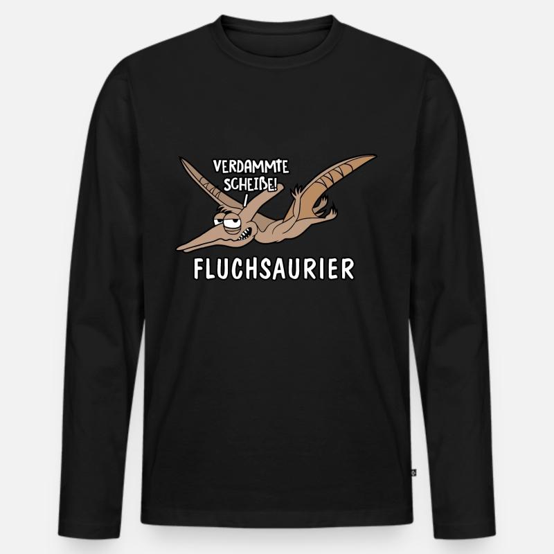 Fluchsaurier - Männer Premium Bio Langarmshirt - Schwarz