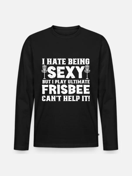 Disc Golf Player Frisbee Player - Men's Premium Organic Long Sleeve Shirt - black