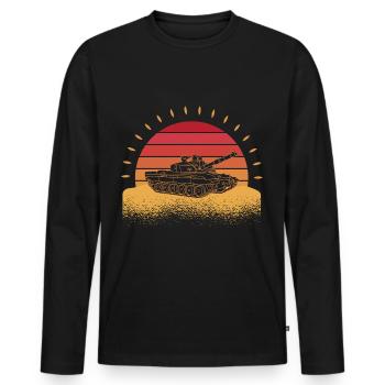 Tanker Soldier Evolution Tank - Men's Premium Organic Long Sleeve Shirt - black - Front - Nico (187cm)