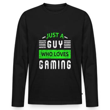 Gaming esports Gamer Gaming lovers - Men's Premium Organic Long Sleeve Shirt - black - Front - Nico (187cm)