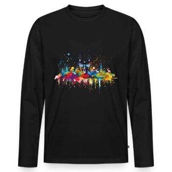 Cologne Kölle Carnival Gebützt Kölle Alaaf Jeck Party - Men's Premium Organic Long Sleeve Shirt - black - Front - Nico (187cm)