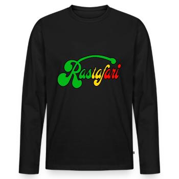 Rastafari Afrika God - Männer Premium Bio Langarmshirt - Schwarz - Vorne - Nico (187cm)