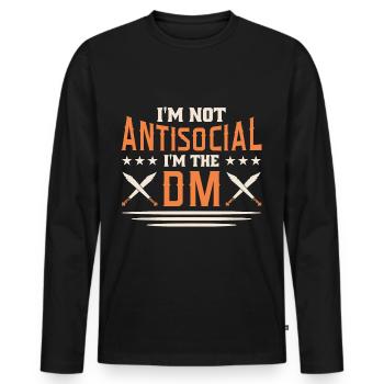 LARP live-action role-playing game - Men's Premium Organic Long Sleeve Shirt - black - Front - Nico (187cm)