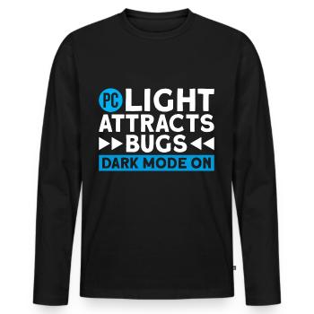 Computer Coding Programmierer - Männer Premium Bio Langarmshirt - Schwarz - Vorne - Nico (187cm)