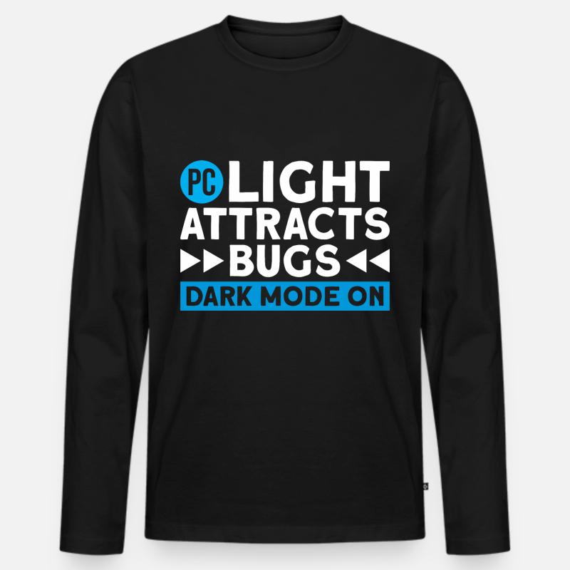 Computer Coding Programmer - Men's Premium Organic Long Sleeve Shirt - black