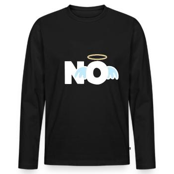 PAS d’humour amusant innocent - T-shirt manches longues Premium bio Homme - noir - Devant - Nico (187cm)