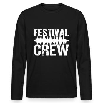 Festival Crew Music Festival Party - Men's Premium Organic Long Sleeve Shirt - black - Front - Nico (187cm)