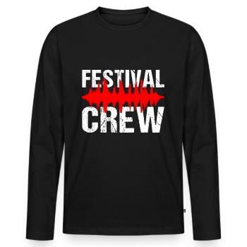 Festival Crew Music Party Team Festival - Men's Premium Organic Long Sleeve Shirt - black - Front - Nico (187cm)